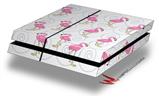 Vinyl Decal Skin Wrap compatible with Sony PlayStation 4 Original Console Flamingos on White (PS4 NOT INCLUDED)