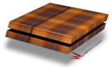 Vinyl Decal Skin Wrap compatible with Sony PlayStation 4 Original Console Plaid Pumpkin Orange (PS4 NOT INCLUDED)