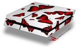 Vinyl Decal Skin Wrap compatible with Sony PlayStation 4 Original Console Butterflies Red (PS4 NOT INCLUDED)