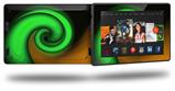 Alecias Swirl 01 Green - Decal Style Skin fits 2013 Amazon Kindle Fire HD 7 inch