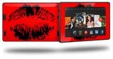 Big Kiss Lips Black on Red - Decal Style Skin fits 2013 Amazon Kindle Fire HD 7 inch