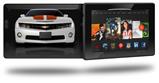 2010 Chevy Camaro White - Orange Stripes on Black - Decal Style Skin fits 2013 Amazon Kindle Fire HD 7 inch