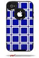 Squared Royal Blue - Decal Style Vinyl Skin fits Otterbox Commuter iPhone4/4s Case (CASE SOLD SEPARATELY)