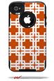 Boxed Burnt Orange - Decal Style Vinyl Skin fits Otterbox Commuter iPhone4/4s Case (CASE SOLD SEPARATELY)
