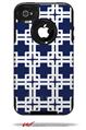 Boxed Navy Blue - Decal Style Vinyl Skin fits Otterbox Commuter iPhone4/4s Case (CASE SOLD SEPARATELY)