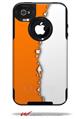 Ripped Colors Orange White - Decal Style Vinyl Skin fits Otterbox Commuter iPhone4/4s Case (CASE SOLD SEPARATELY)