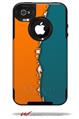 Ripped Colors Orange Seafoam Green - Decal Style Vinyl Skin fits Otterbox Commuter iPhone4/4s Case (CASE SOLD SEPARATELY)