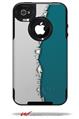 Ripped Colors Gray Seafoam Green - Decal Style Vinyl Skin fits Otterbox Commuter iPhone4/4s Case (CASE SOLD SEPARATELY)