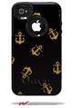 Anchors Away Black - Decal Style Vinyl Skin fits Otterbox Commuter iPhone4/4s Case (CASE SOLD SEPARATELY)