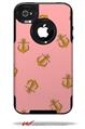Anchors Away Pink - Decal Style Vinyl Skin fits Otterbox Commuter iPhone4/4s Case (CASE SOLD SEPARATELY)