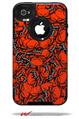 Scattered Skulls Red - Decal Style Vinyl Skin fits Otterbox Commuter iPhone4/4s Case (CASE SOLD SEPARATELY)