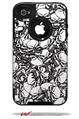 Scattered Skulls White - Decal Style Vinyl Skin fits Otterbox Commuter iPhone4/4s Case (CASE SOLD SEPARATELY)