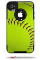 Softball - Decal Style Vinyl Skin fits Otterbox Commuter iPhone4/4s Case (CASE SOLD SEPARATELY)