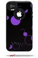 Lots of Dots Purple on Black - Decal Style Vinyl Skin fits Otterbox Commuter iPhone4/4s Case (CASE SOLD SEPARATELY)