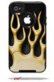 Metal Flames Yellow - Decal Style Vinyl Skin fits Otterbox Commuter iPhone4/4s Case (CASE SOLD SEPARATELY)