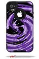Alecias Swirl 02 Purple - Decal Style Vinyl Skin fits Otterbox Commuter iPhone4/4s Case (CASE SOLD SEPARATELY)