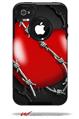 Barbwire Heart Red - Decal Style Vinyl Skin fits Otterbox Commuter iPhone4/4s Case (CASE SOLD SEPARATELY)
