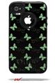 Pastel Butterflies Green on Black - Decal Style Vinyl Skin fits Otterbox Commuter iPhone4/4s Case (CASE SOLD SEPARATELY)