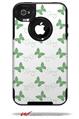Pastel Butterflies Green on White - Decal Style Vinyl Skin fits Otterbox Commuter iPhone4/4s Case (CASE SOLD SEPARATELY)