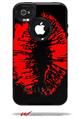 Big Kiss Red Lips on Black - Decal Style Vinyl Skin fits Otterbox Commuter iPhone4/4s Case (CASE SOLD SEPARATELY)