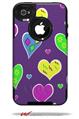 Crazy Hearts - Decal Style Vinyl Skin fits Otterbox Commuter iPhone4/4s Case (CASE SOLD SEPARATELY)