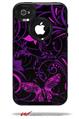 Twisted Garden Purple and Hot Pink - Decal Style Vinyl Skin fits Otterbox Commuter iPhone4/4s Case (CASE SOLD SEPARATELY)