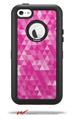 Triangle Mosaic Fuchsia - Decal Style Vinyl Skin fits Otterbox Defender iPhone 5C Case (CASE SOLD SEPARATELY)