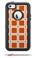 Squared Burnt Orange - Decal Style Vinyl Skin fits Otterbox Defender iPhone 5C Case (CASE SOLD SEPARATELY)