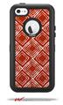 Wavey Red Dark - Decal Style Vinyl Skin fits Otterbox Defender iPhone 5C Case (CASE SOLD SEPARATELY)