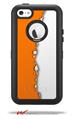 Ripped Colors Orange White - Decal Style Vinyl Skin fits Otterbox Defender iPhone 5C Case (CASE SOLD SEPARATELY)