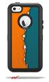 Ripped Colors Orange Seafoam Green - Decal Style Vinyl Skin fits Otterbox Defender iPhone 5C Case (CASE SOLD SEPARATELY)