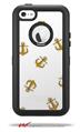 Anchors Away White - Decal Style Vinyl Skin fits Otterbox Defender iPhone 5C Case (CASE SOLD SEPARATELY)