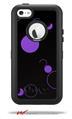 Lots of Dots Purple on Black - Decal Style Vinyl Skin fits Otterbox Defender iPhone 5C Case (CASE SOLD SEPARATELY)