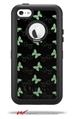 Pastel Butterflies Green on Black - Decal Style Vinyl Skin fits Otterbox Defender iPhone 5C Case (CASE SOLD SEPARATELY)