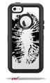 Big Kiss Black on White - Decal Style Vinyl Skin fits Otterbox Defender iPhone 5C Case (CASE SOLD SEPARATELY)