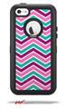 Zig Zag Teal Pink Purple - Decal Style Vinyl Skin fits Otterbox Defender iPhone 5C Case (CASE SOLD SEPARATELY)