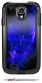 Flaming Fire Skull Blue - Decal Style Vinyl Skin fits Otterbox Commuter Case for Samsung Galaxy S4 (CASE SOLD SEPARATELY)