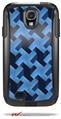 Retro Houndstooth Blue - Decal Style Vinyl Skin fits Otterbox Commuter Case for Samsung Galaxy S4 (CASE SOLD SEPARATELY)