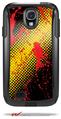 Halftone Splatter Yellow Red - Decal Style Vinyl Skin fits Otterbox Commuter Case for Samsung Galaxy S4 (CASE SOLD SEPARATELY)