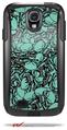 Scattered Skulls Seafoam Green - Decal Style Vinyl Skin fits Otterbox Commuter Case for Samsung Galaxy S4 (CASE SOLD SEPARATELY)