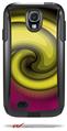 Alecias Swirl 01 Yellow - Decal Style Vinyl Skin fits Otterbox Commuter Case for Samsung Galaxy S4 (CASE SOLD SEPARATELY)