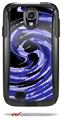 Alecias Swirl 02 Blue - Decal Style Vinyl Skin fits Otterbox Commuter Case for Samsung Galaxy S4 (CASE SOLD SEPARATELY)