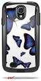 Butterflies Blue - Decal Style Vinyl Skin fits Otterbox Commuter Case for Samsung Galaxy S4 (CASE SOLD SEPARATELY)