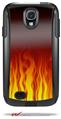 Fire on Black - Decal Style Vinyl Skin fits Otterbox Commuter Case for Samsung Galaxy S4 (CASE SOLD SEPARATELY)