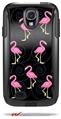 Flamingos on Black - Decal Style Vinyl Skin fits Otterbox Commuter Case for Samsung Galaxy S4 (CASE SOLD SEPARATELY)