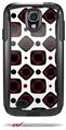 Red And Black Squared - Decal Style Vinyl Skin fits Otterbox Commuter Case for Samsung Galaxy S4 (CASE SOLD SEPARATELY)