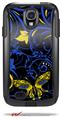 Twisted Garden Blue and Yellow - Decal Style Vinyl Skin fits Otterbox Commuter Case for Samsung Galaxy S4 (CASE SOLD SEPARATELY)