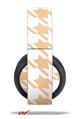 Vinyl Decal Skin Wrap compatible with Original Sony PlayStation 4 Gold Wireless Headphones Houndstooth Peach (PS4 HEADPHONES NOT INCLUDED)
