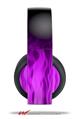 Vinyl Decal Skin Wrap compatible with Original Sony PlayStation 4 Gold Wireless Headphones Fire Purple (PS4 HEADPHONES NOT INCLUDED)