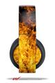 Vinyl Decal Skin Wrap compatible with Original Sony PlayStation 4 Gold Wireless Headphones Open Fire (PS4 HEADPHONES NOT INCLUDED)